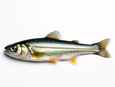 Shad fish on white background