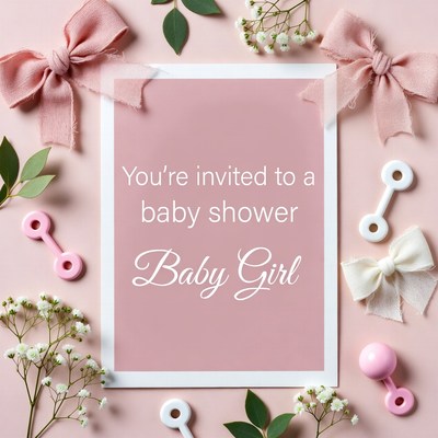 Baby Girl Shower Invitation