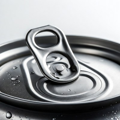 Open Silver Soda Can