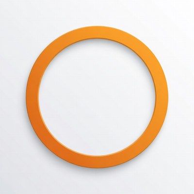 Orange Circle Ring