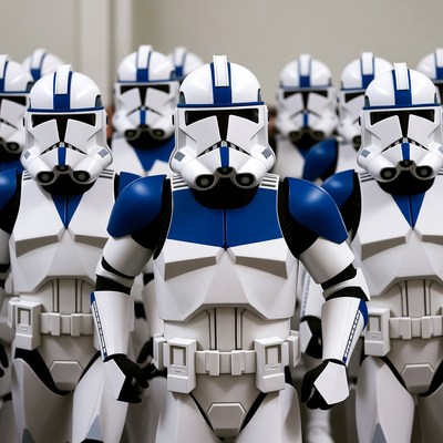 Clone Troopers Standing in Formation