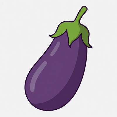 Purple Eggplant Clipart