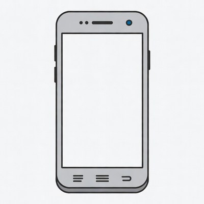 Silver Smartphone Illustration