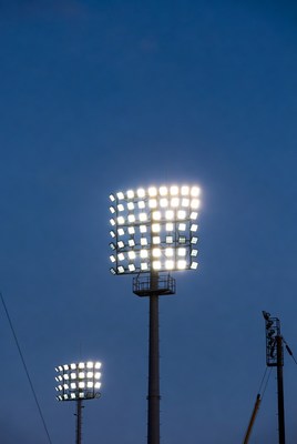 Floodlights Illuminating Night Sky