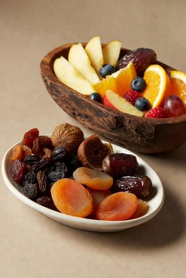 Mixed Dried Fruits and Fresh Fruit Bowl