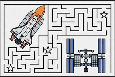 Space Shuttle Maze Puzzle