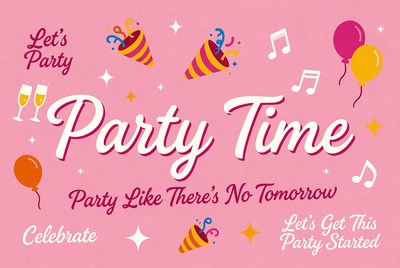 Party Time Invitation Illustration