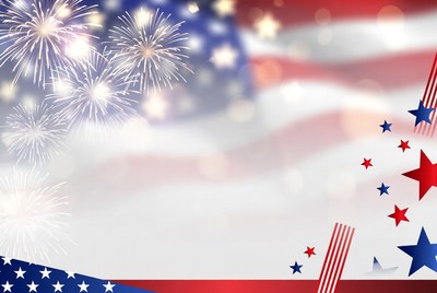 American Flag Fireworks Background