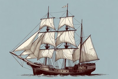 Sailing Ship Illustration