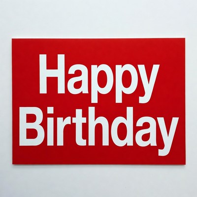 Red Happy Birthday Sign