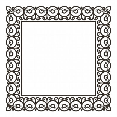 Ornate Black Floral Frame