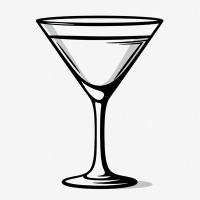 Martini Glass Illustration