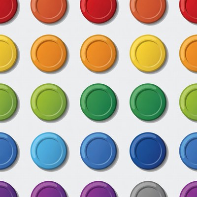 Colorful Circles Pattern on White