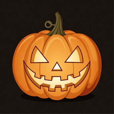 Jack-o'-lantern pumpkin illustration