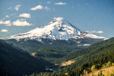 Mount Hood Snow-Capped Peak