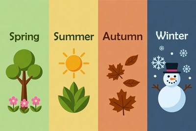 Four Seasons Clipart Icons