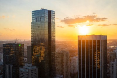 Skyscrapers at Sunset Cityscape