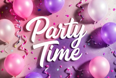 Party Time Balloons and Confetti
