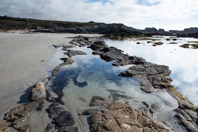 Rocky Beach Tide Pool with Clear Water