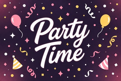 Party Time Clipart Illustration