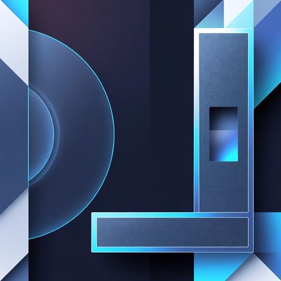 Abstract Blue Geometric Shapes