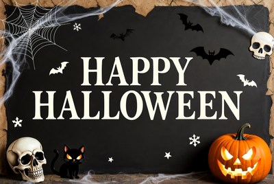 Happy Halloween Blackboard Sign