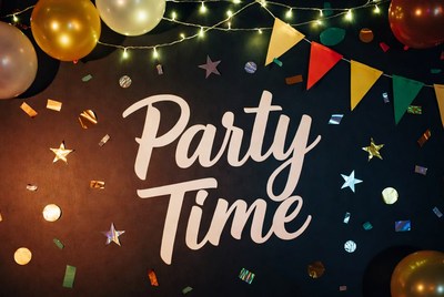 Party Time Balloons Background