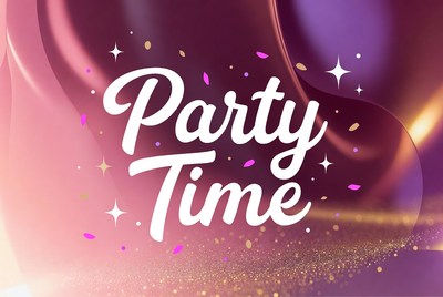 Party Time Text Graphic