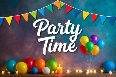 Party Time Balloons and Bunting