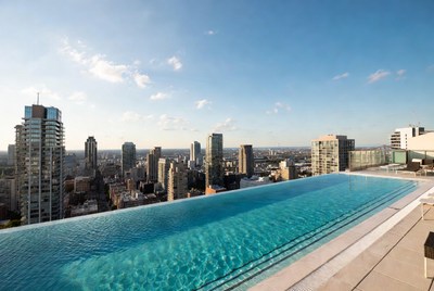 Infinity Pool Overlooking City Skyline