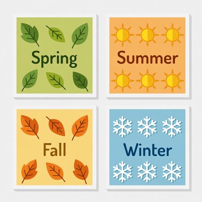 Four Seasons Clipart Icons