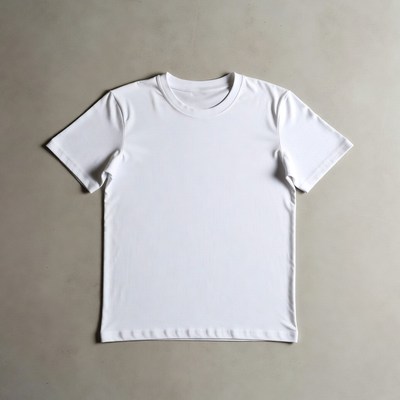 White T-shirt Flat Lay