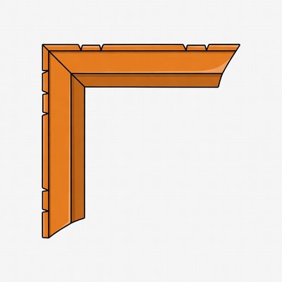 Orange Wood Picture Frame Corner