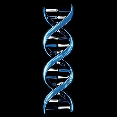 Glowing DNA Double Helix Illustration