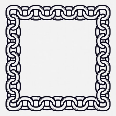 Chain Border Frame Illustration