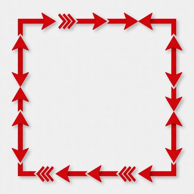 Red Arrow Border Frame