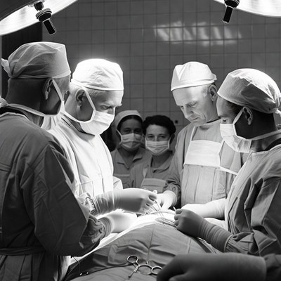 Surgeons Performing Operation in Hospital