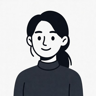 Smiling Asian woman illustration