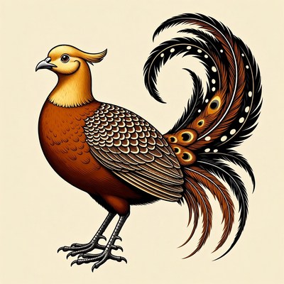 Golden Pheasant Illustration