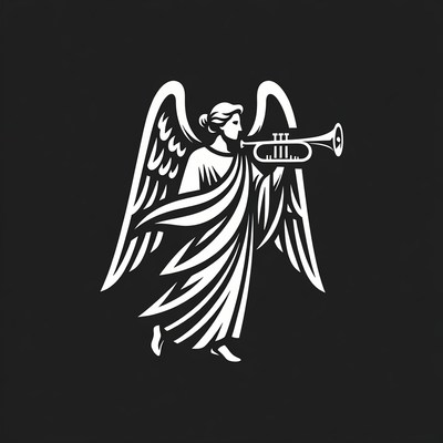 Angel blowing trumpet