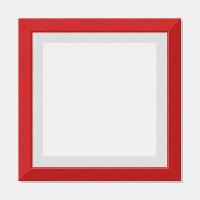Red Picture Frame Isolated