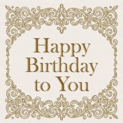 Happy Birthday to You Ornate Frame