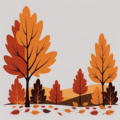Autumn Fall Trees Illustration