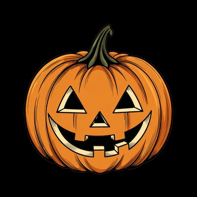 Jack-o'-lantern pumpkin illustration