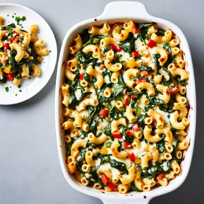 Spinach Mac and Cheese Casserole