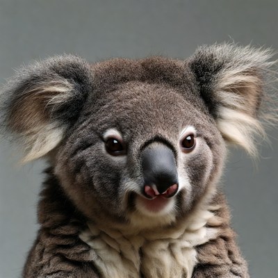 Koala sticking out tongue