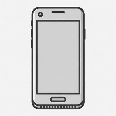 Smartphone icon on white background