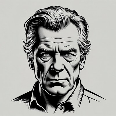 Intense older man portrait