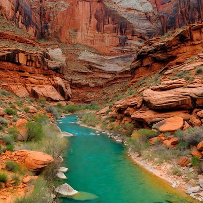 Turquoise River in Red Rock Canyon