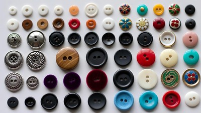 Assortment of colorful sewing buttons